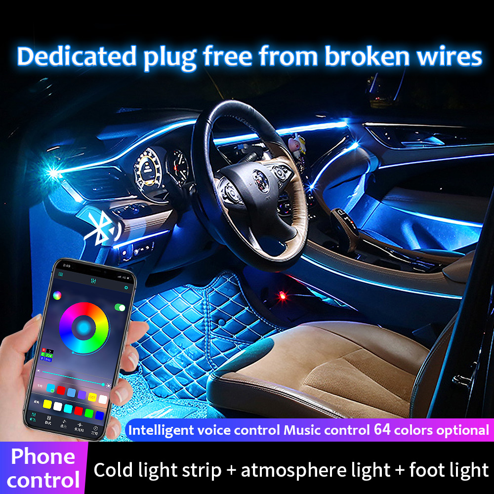 14 in 1 RGB Araç İç Ortam Işığ - Led Ambient Interior Car Lights App Control incelemesi ve fiyatı