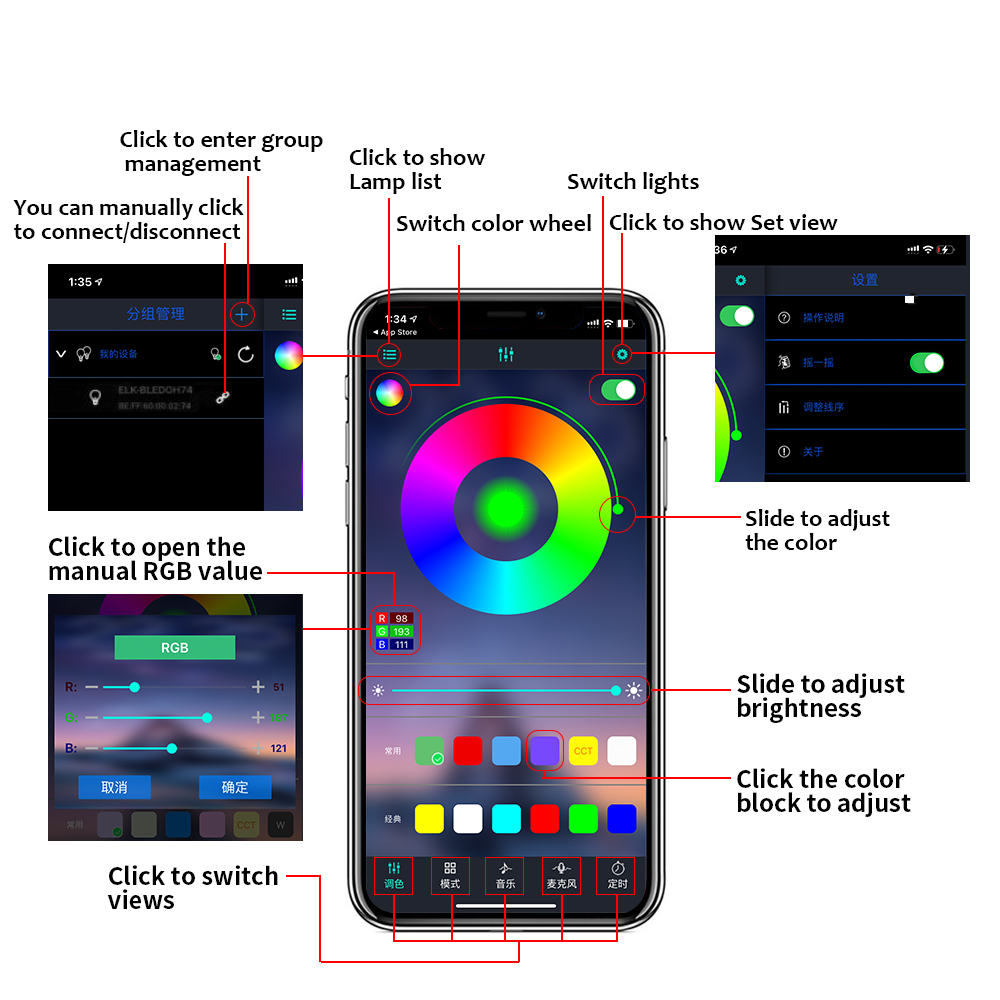 14 in 1 RGB Araç İç Ortam Işığ - Led Ambient Interior Car Lights App Control incelemesi ve fiyatı