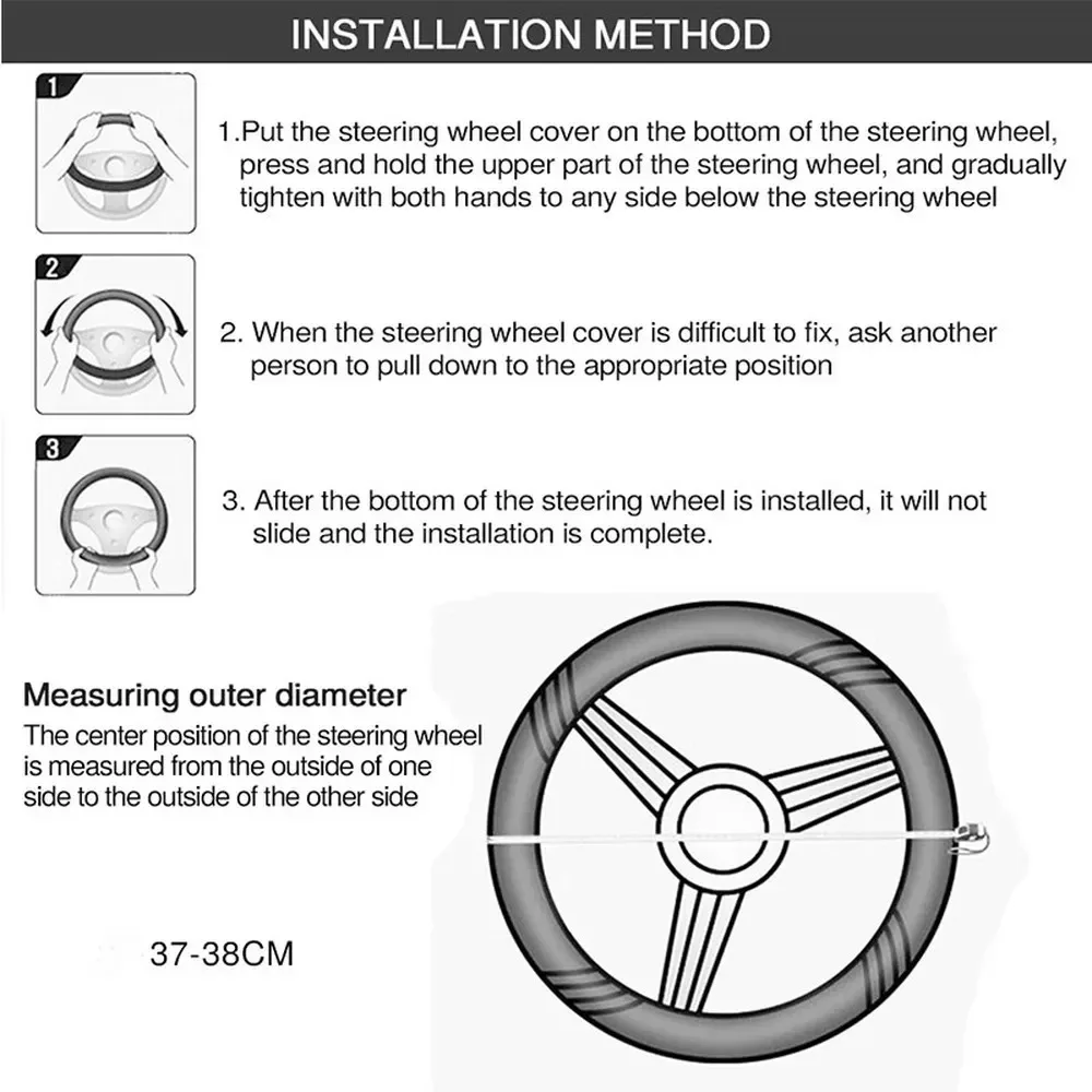 37-39 cm Otomobil Direksiyon S - Car Steering Wheel Cover Anti Slip Breathable incelemesi ve fiyatı