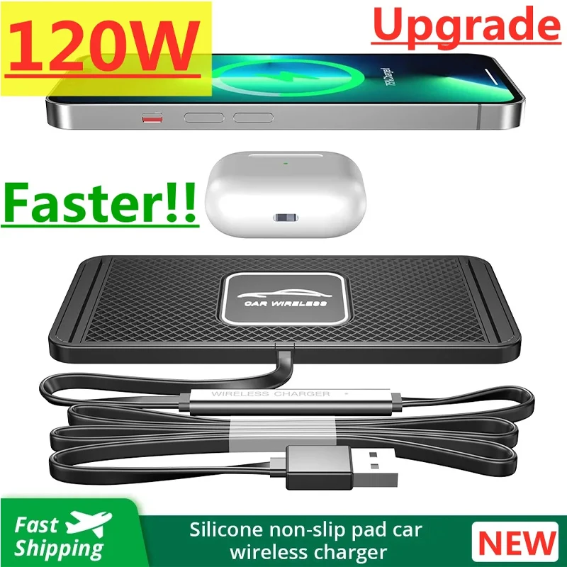 Silikon Pad iPhone15 için kabl - Wireless Car Charger Mount Fast Charging incelemesi ve fiyatı